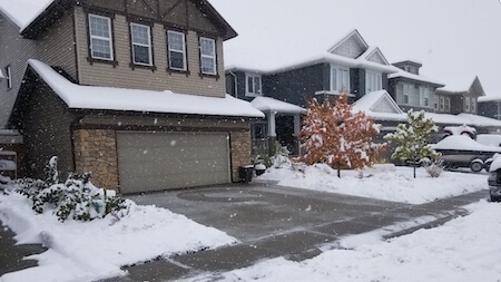 Residential snow removal driveway 2