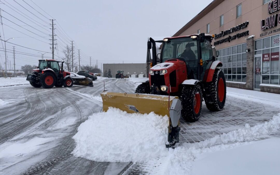 Commercial snow removal tractor